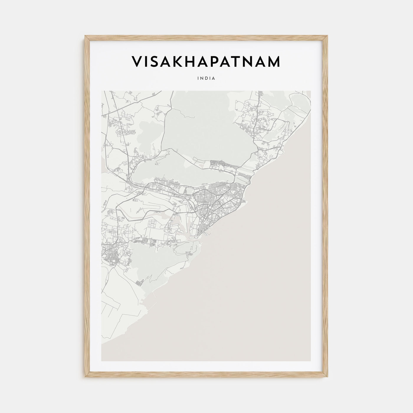 Visakhapatnam Map Portrait Poster