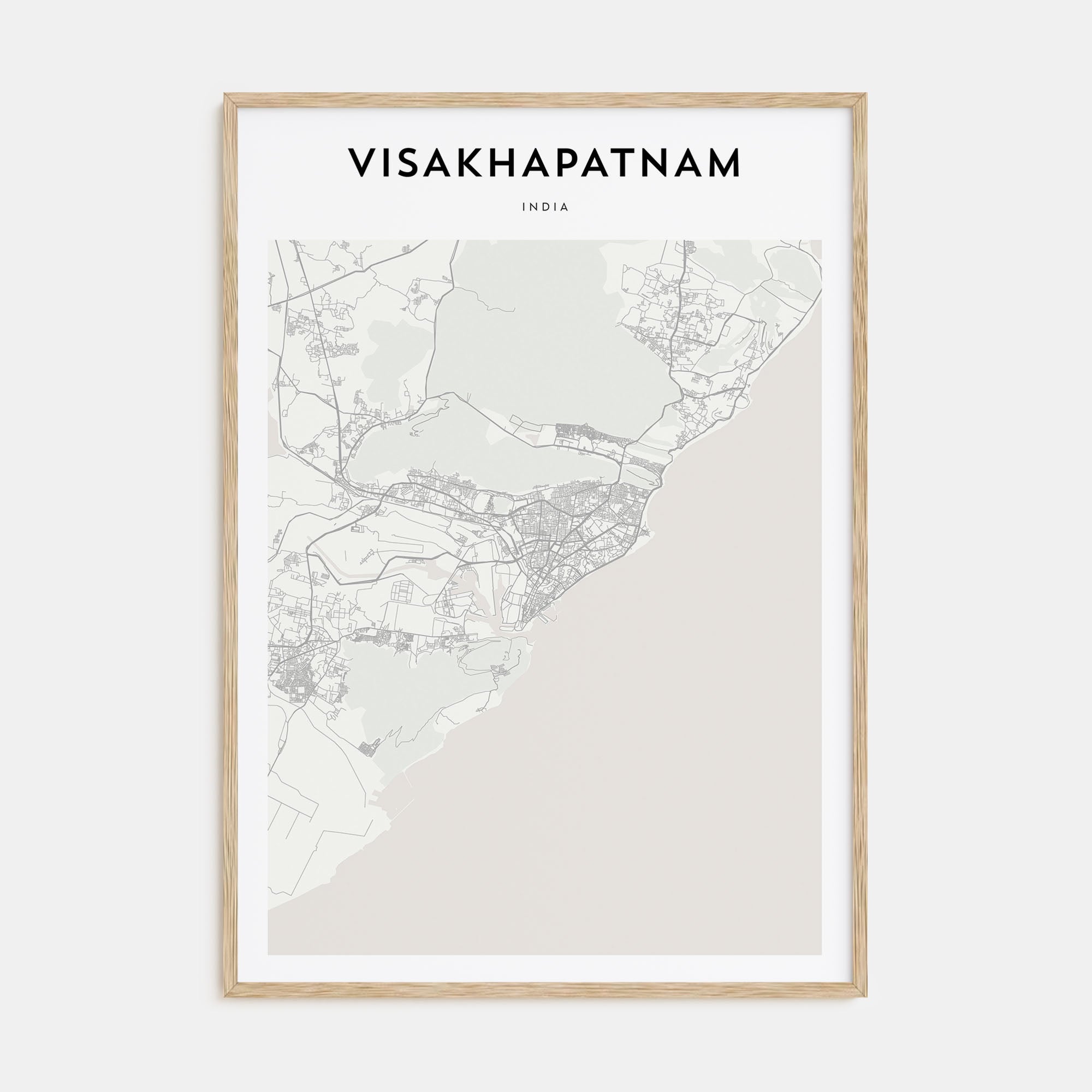 Visakhapatnam Map Portrait Poster