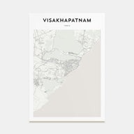 Visakhapatnam Map Portrait Poster
