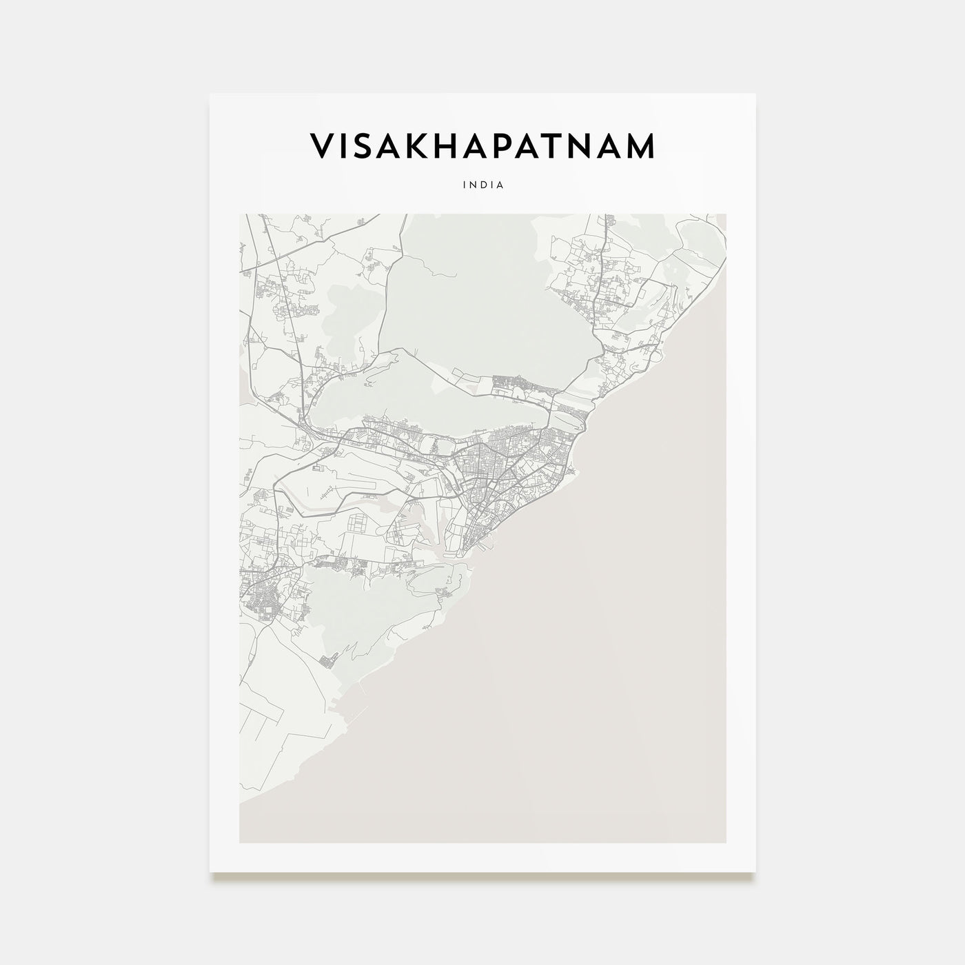 Visakhapatnam Map Portrait Poster