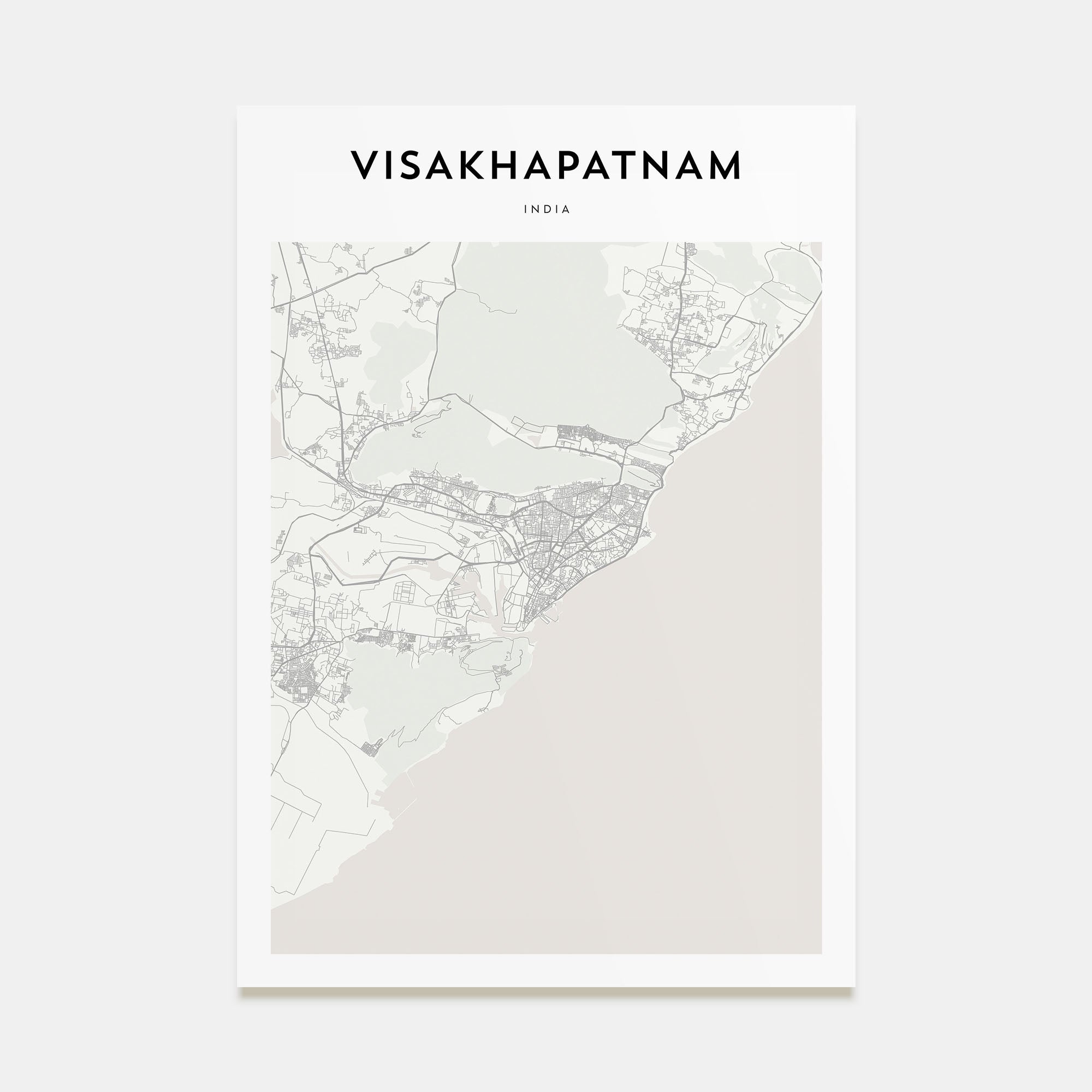 Visakhapatnam Map Portrait Poster