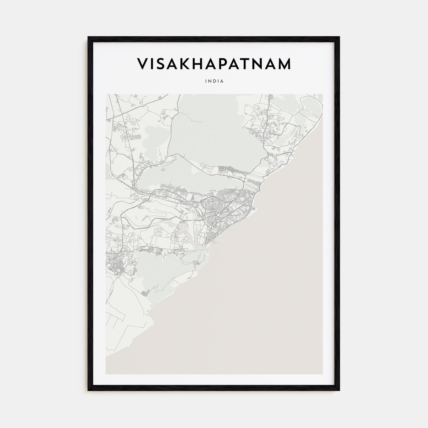 Visakhapatnam Map Portrait Poster