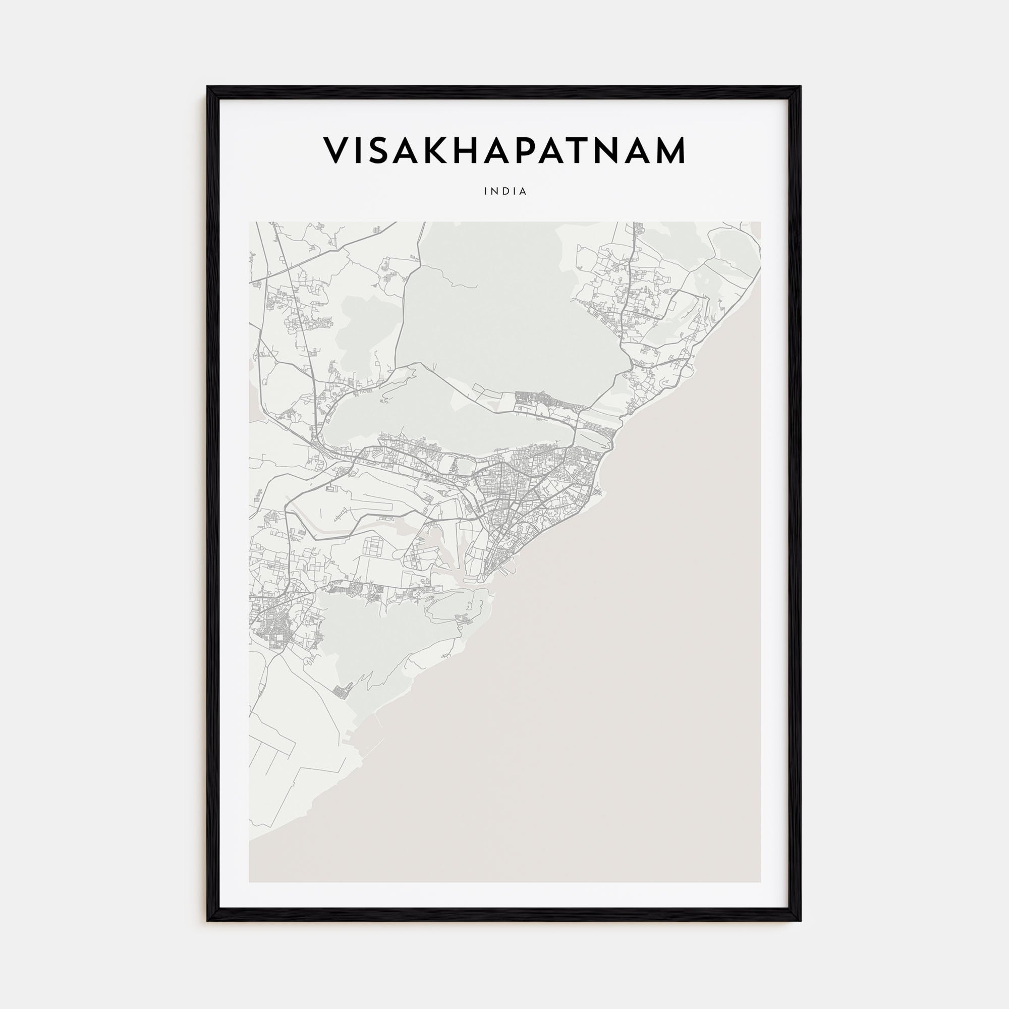 Visakhapatnam Map Portrait Poster
