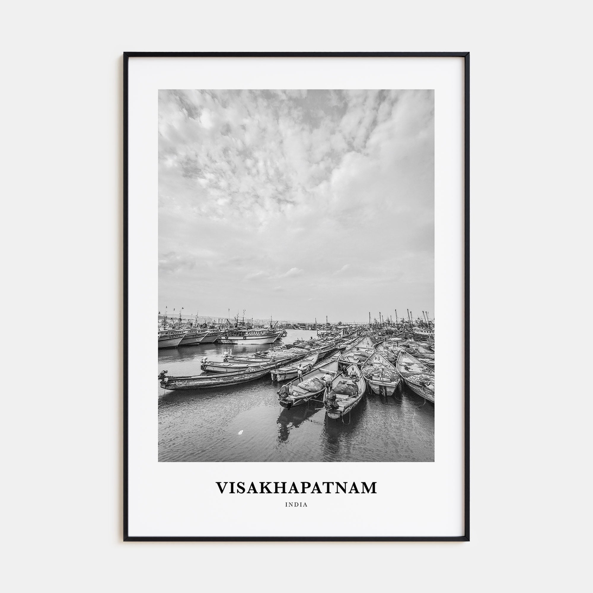 Visakhapatnam Portrait B&W Poster
