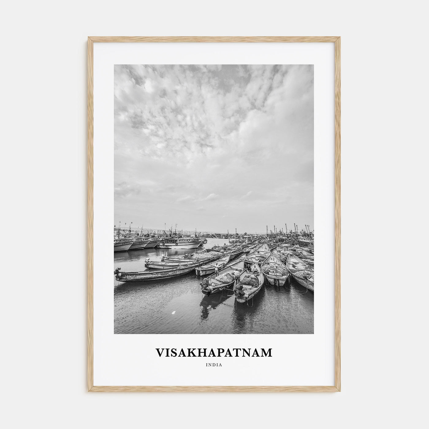 Visakhapatnam Portrait B&W Poster