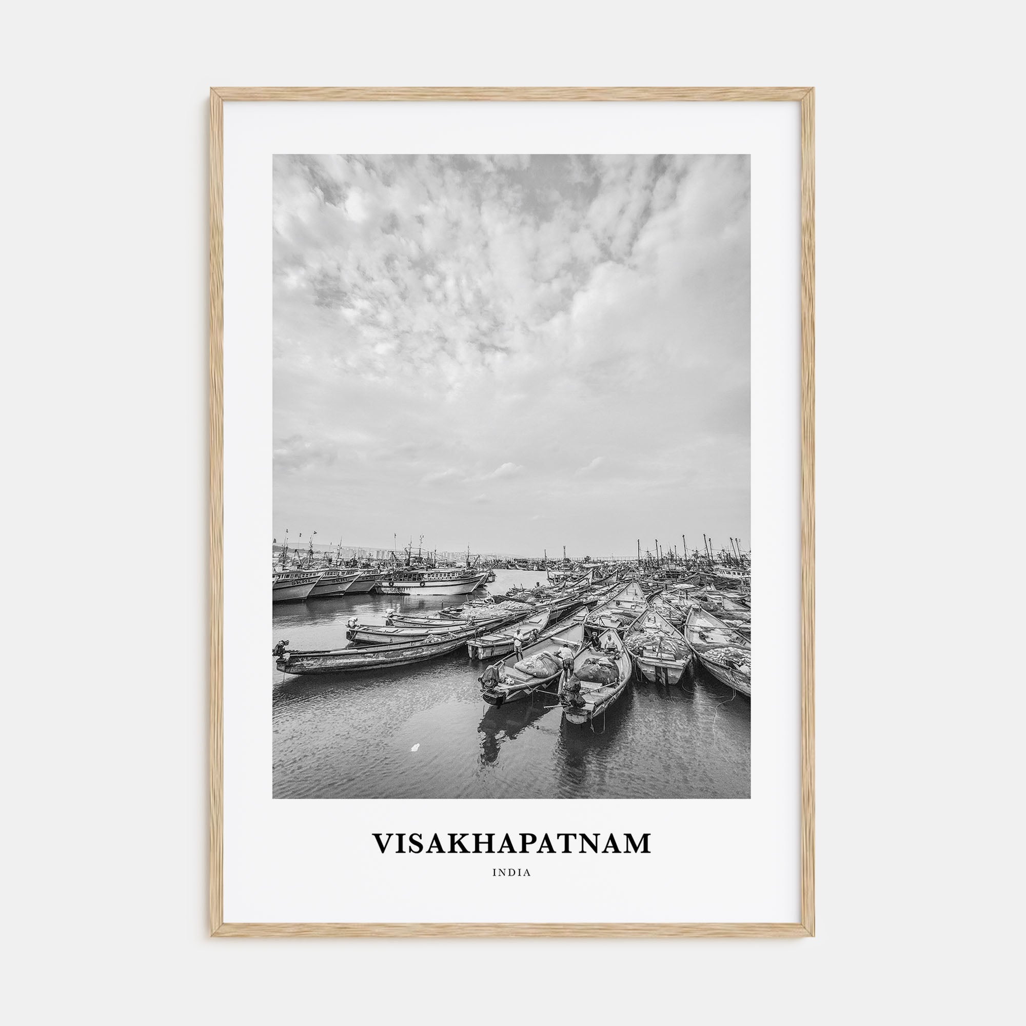 Visakhapatnam Portrait B&W Poster