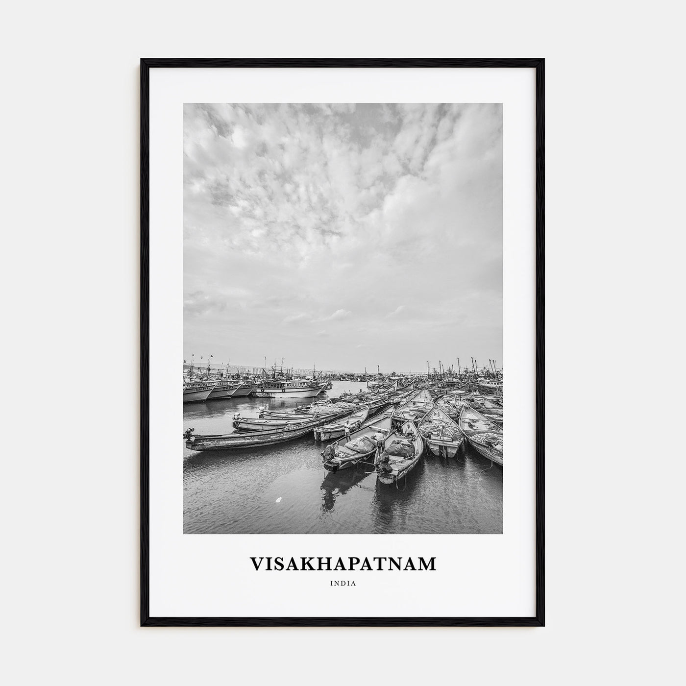 Visakhapatnam Portrait B&W Poster