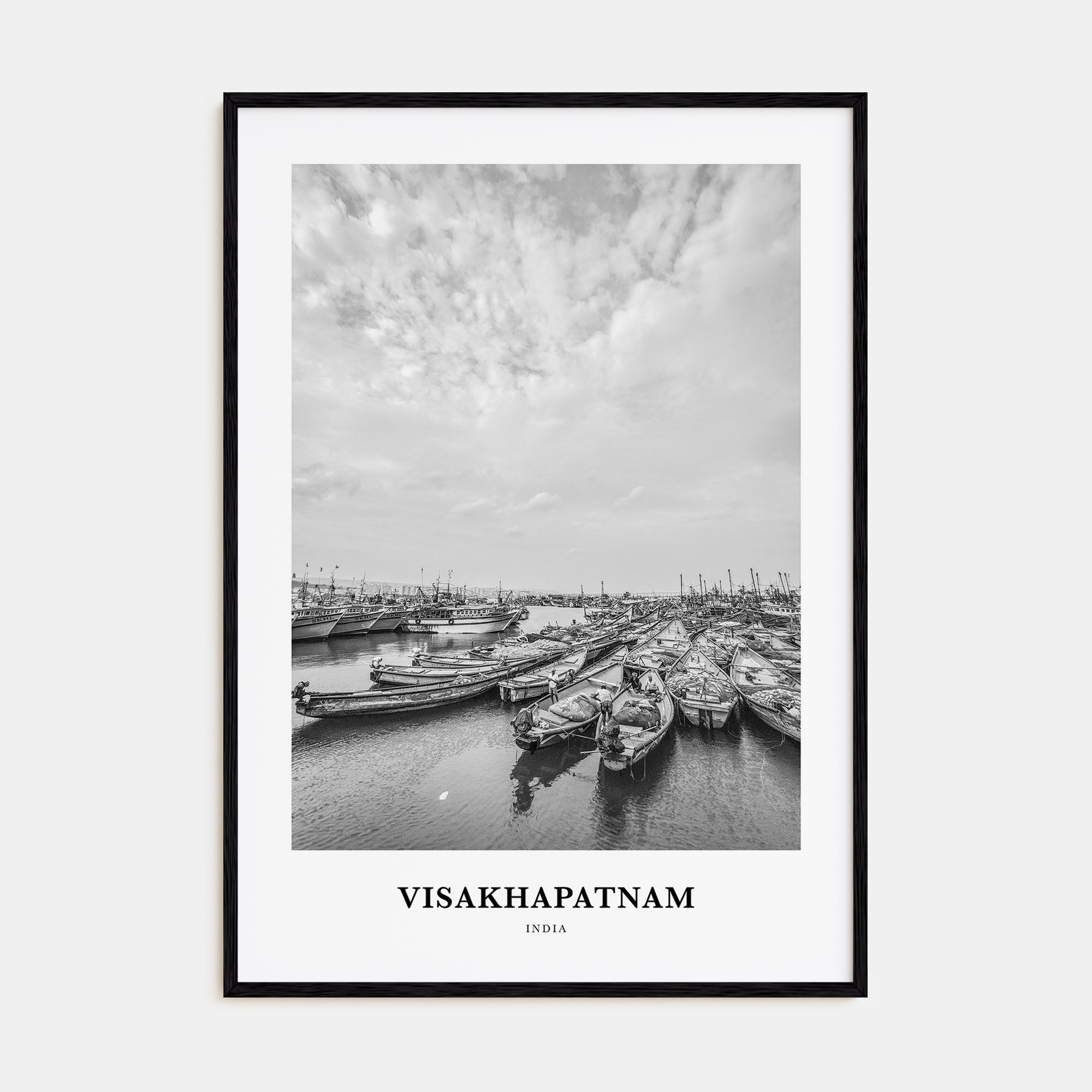 Visakhapatnam Portrait B&W Poster