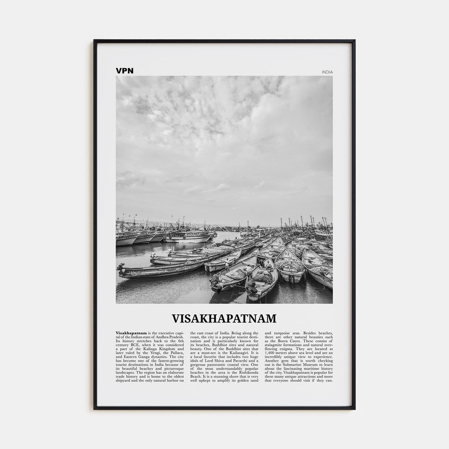 Visakhapatnam Travel B&W Poster
