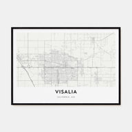 Visalia Map Landscape Poster