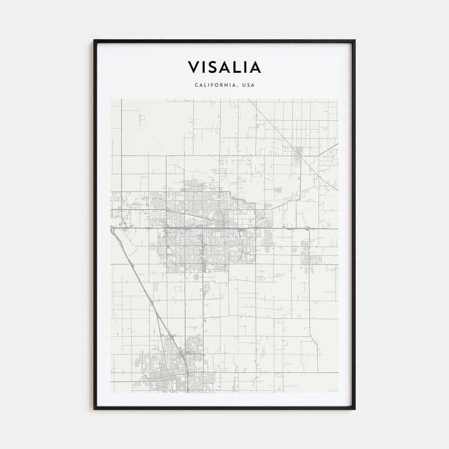Visalia Map Portrait Poster