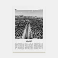 Visalia Travel B&W Poster
