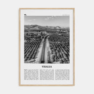 Visalia Travel B&W Poster