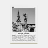 Vitoria-Gasteiz Travel B&W Poster