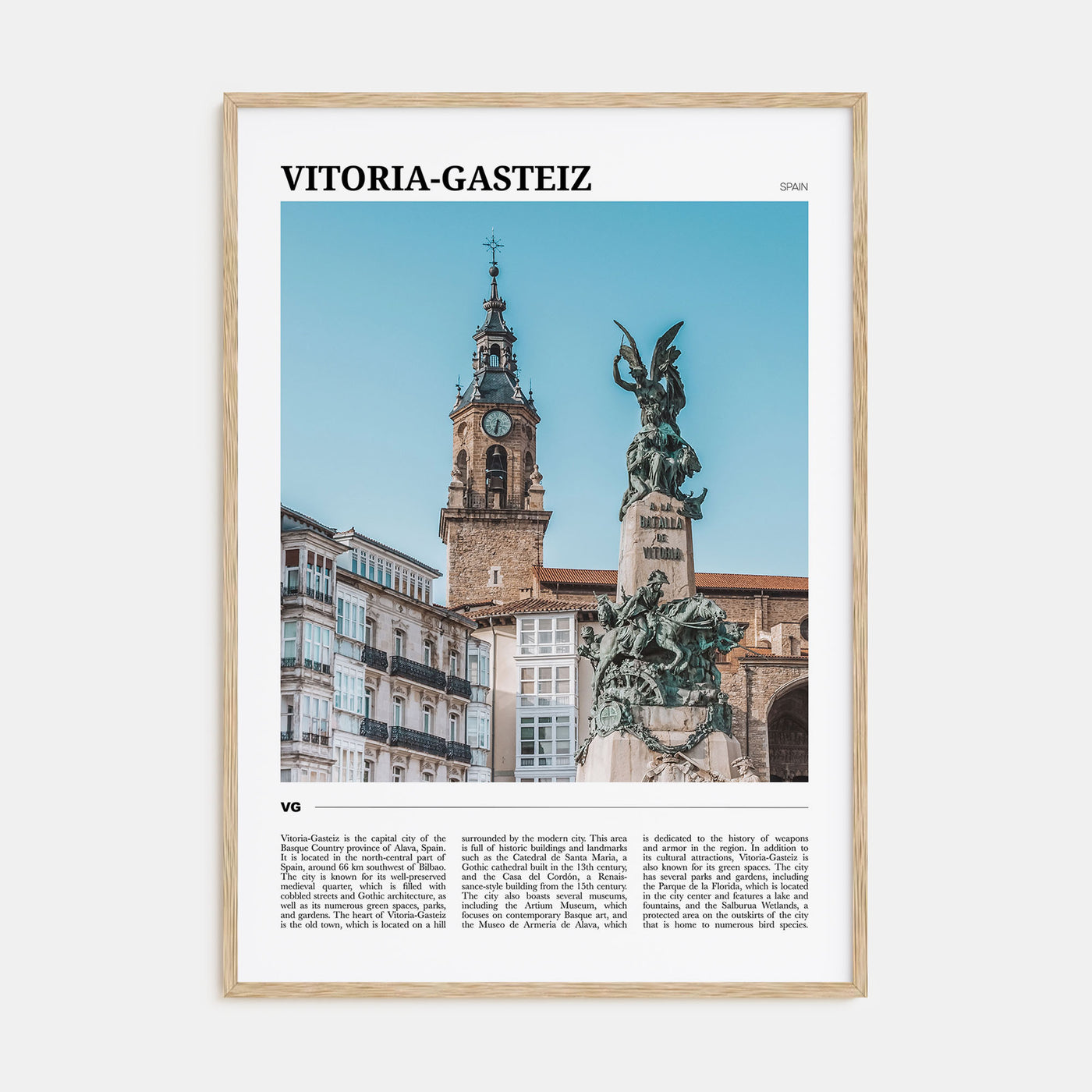 Vitoria-Gasteiz Travel Color Poster