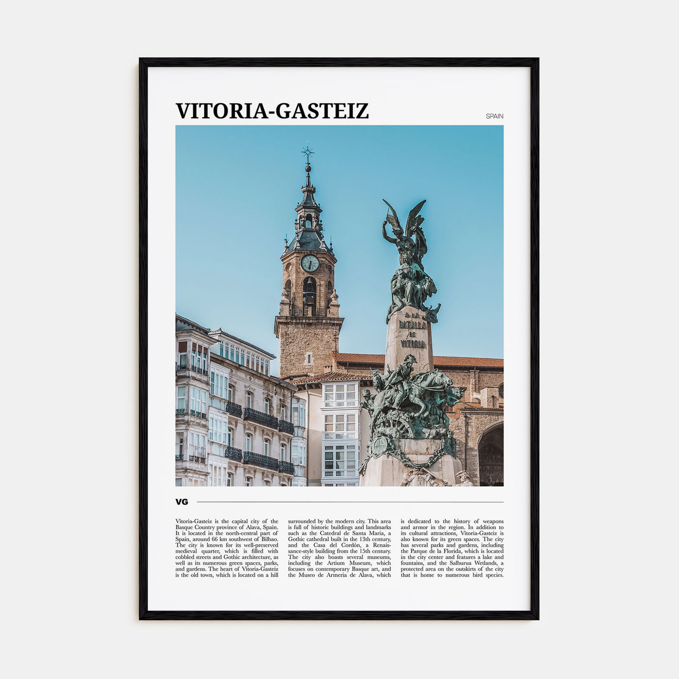 Vitoria-Gasteiz Travel Color Poster