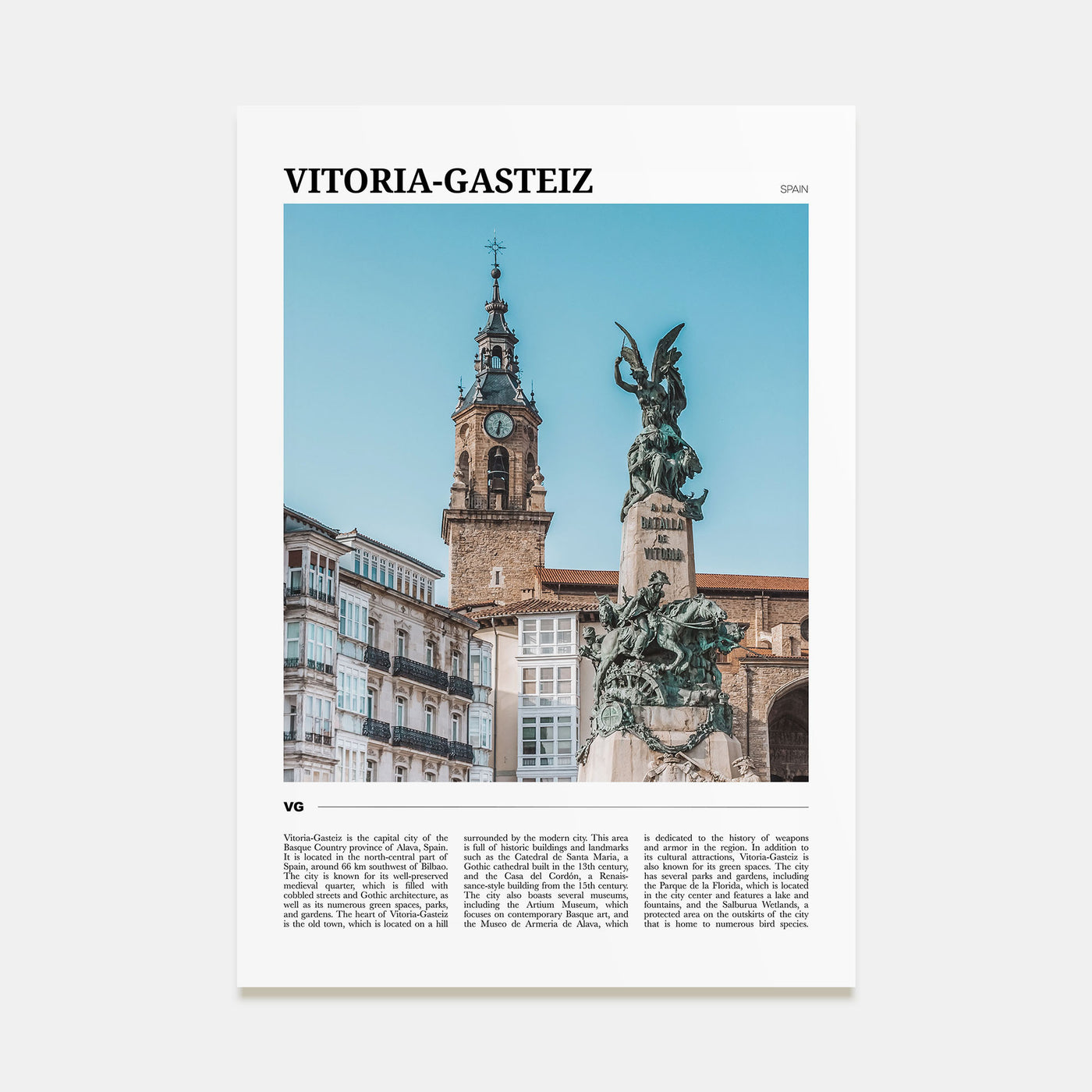 Vitoria-Gasteiz Travel Color Poster