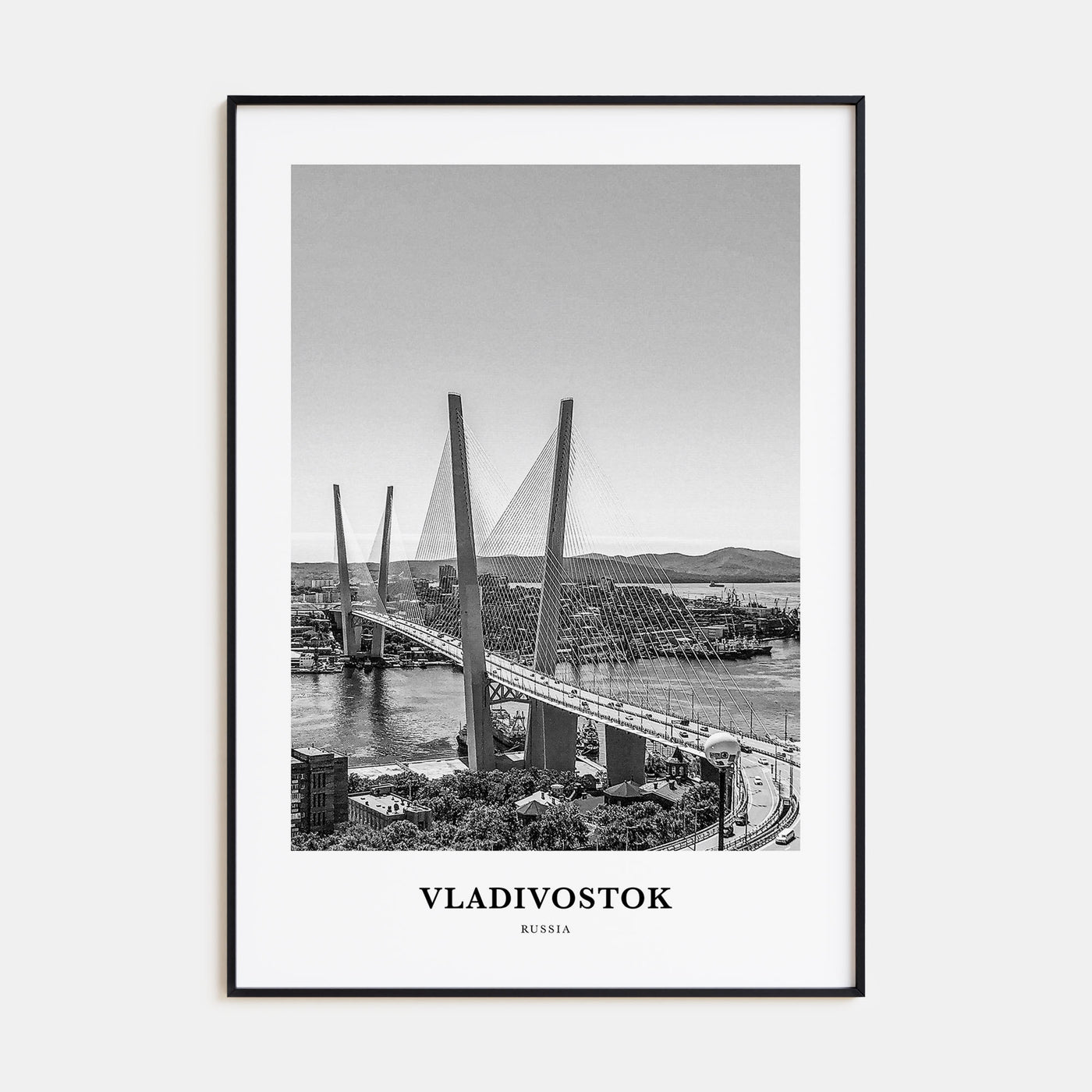 Vladivostok Portrait B&W Poster