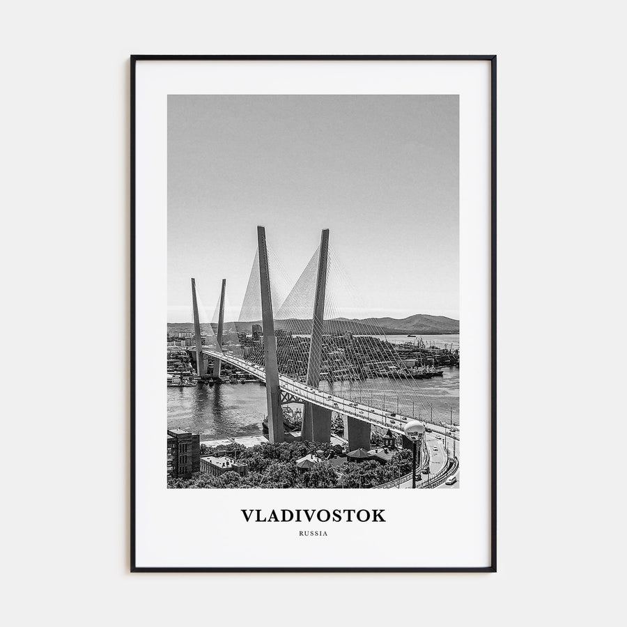 Vladivostok Portrait B&W Poster