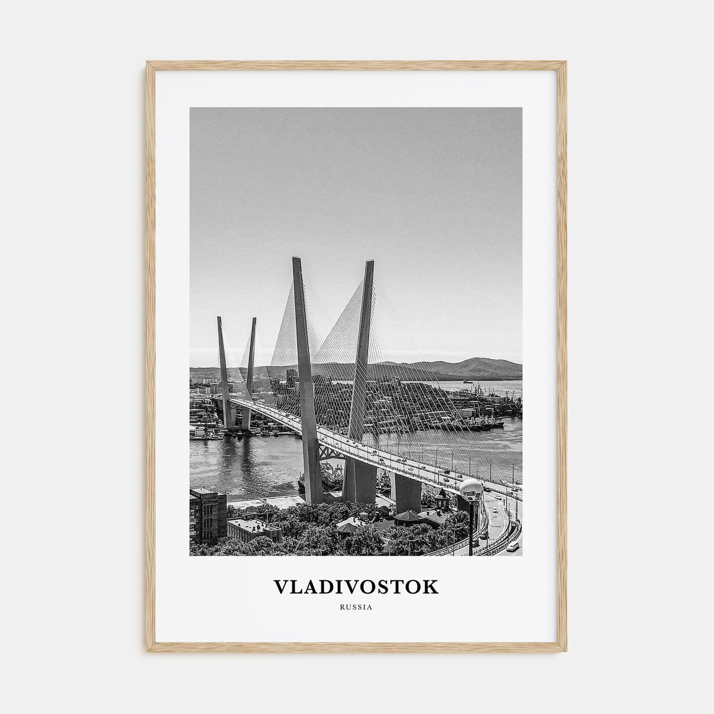Vladivostok Portrait B&W Poster