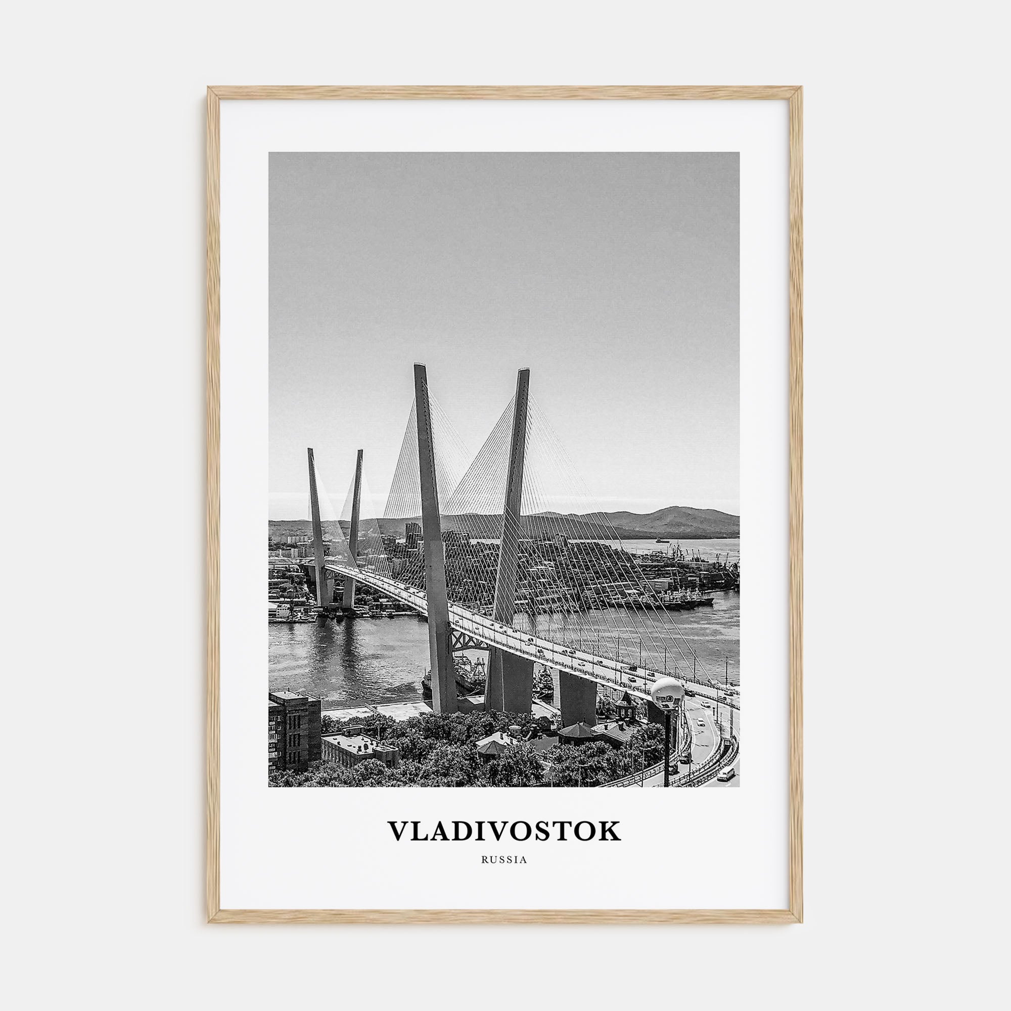 Vladivostok Portrait B&W Poster