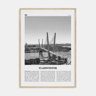 Vladivostok Travel B&W Poster