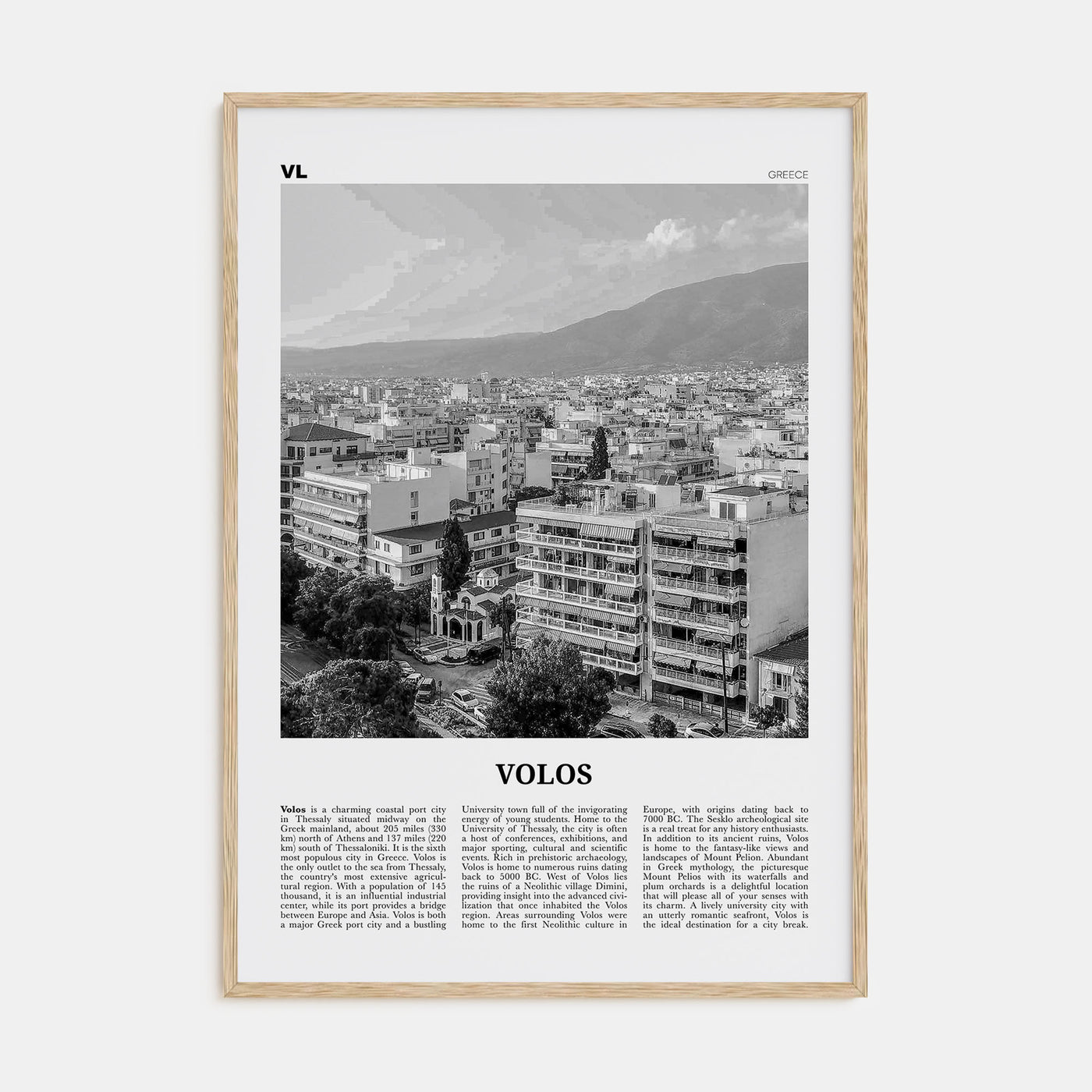 Volos Travel B&W Poster