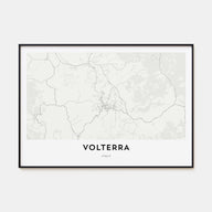 Volterra Map Landscape Poster
