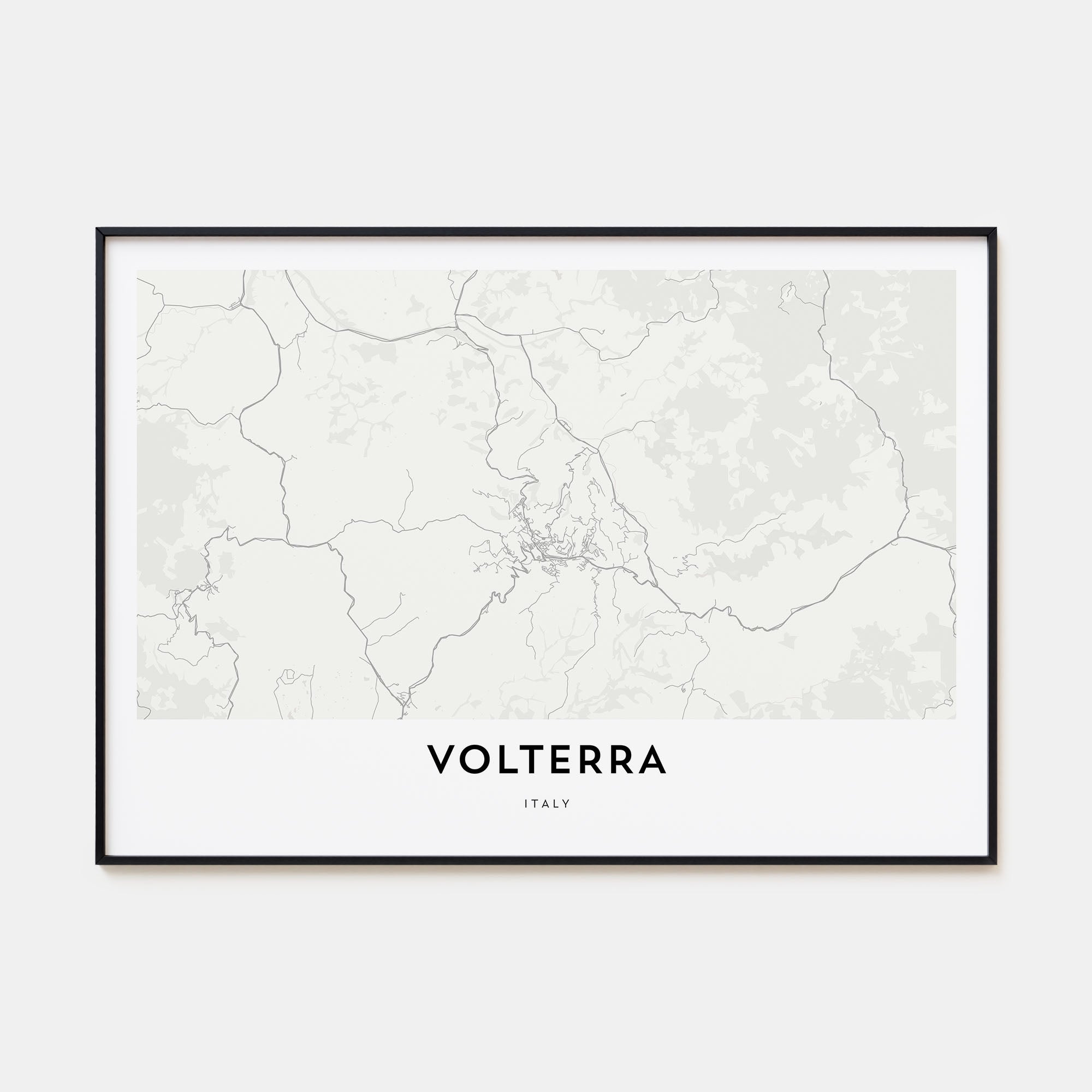 Volterra Map Landscape Poster
