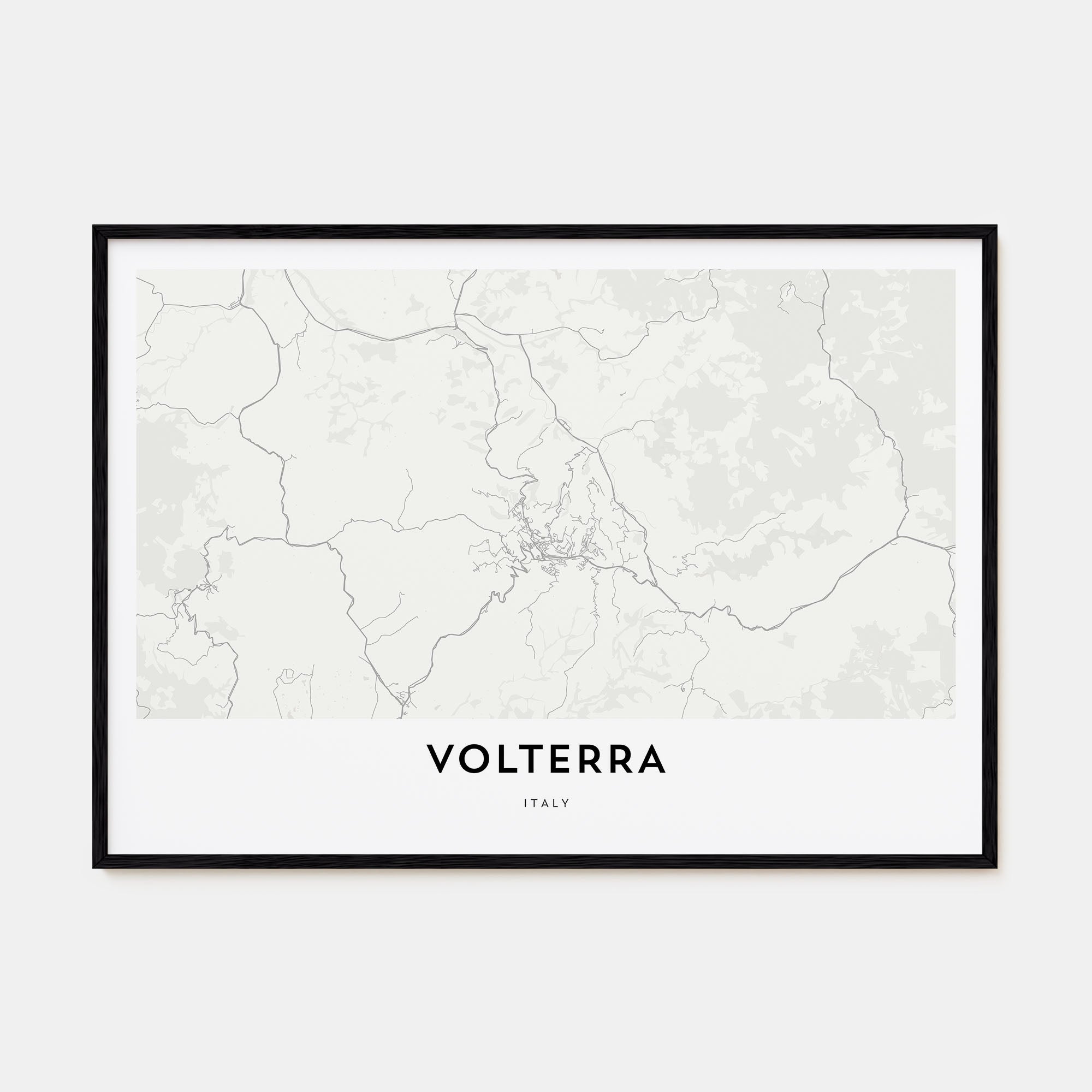 Volterra Map Landscape Poster