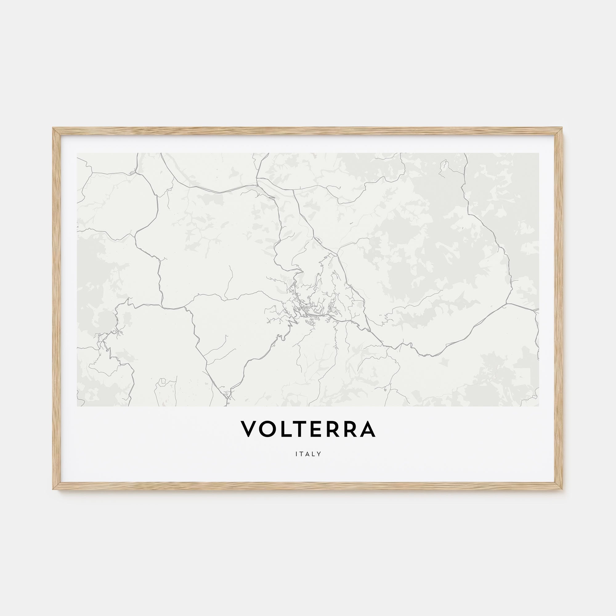 Volterra Map Landscape Poster