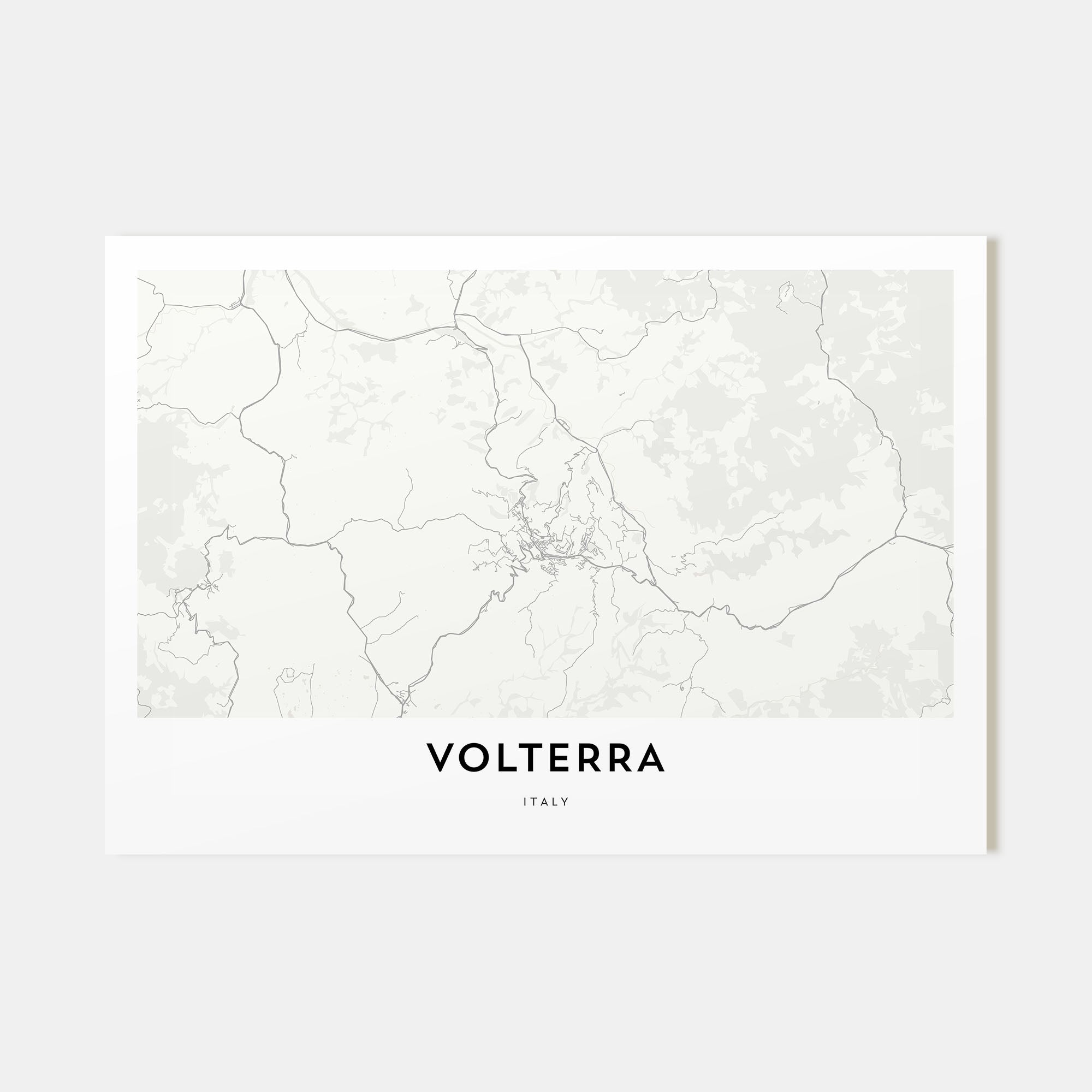 Volterra Map Landscape Poster