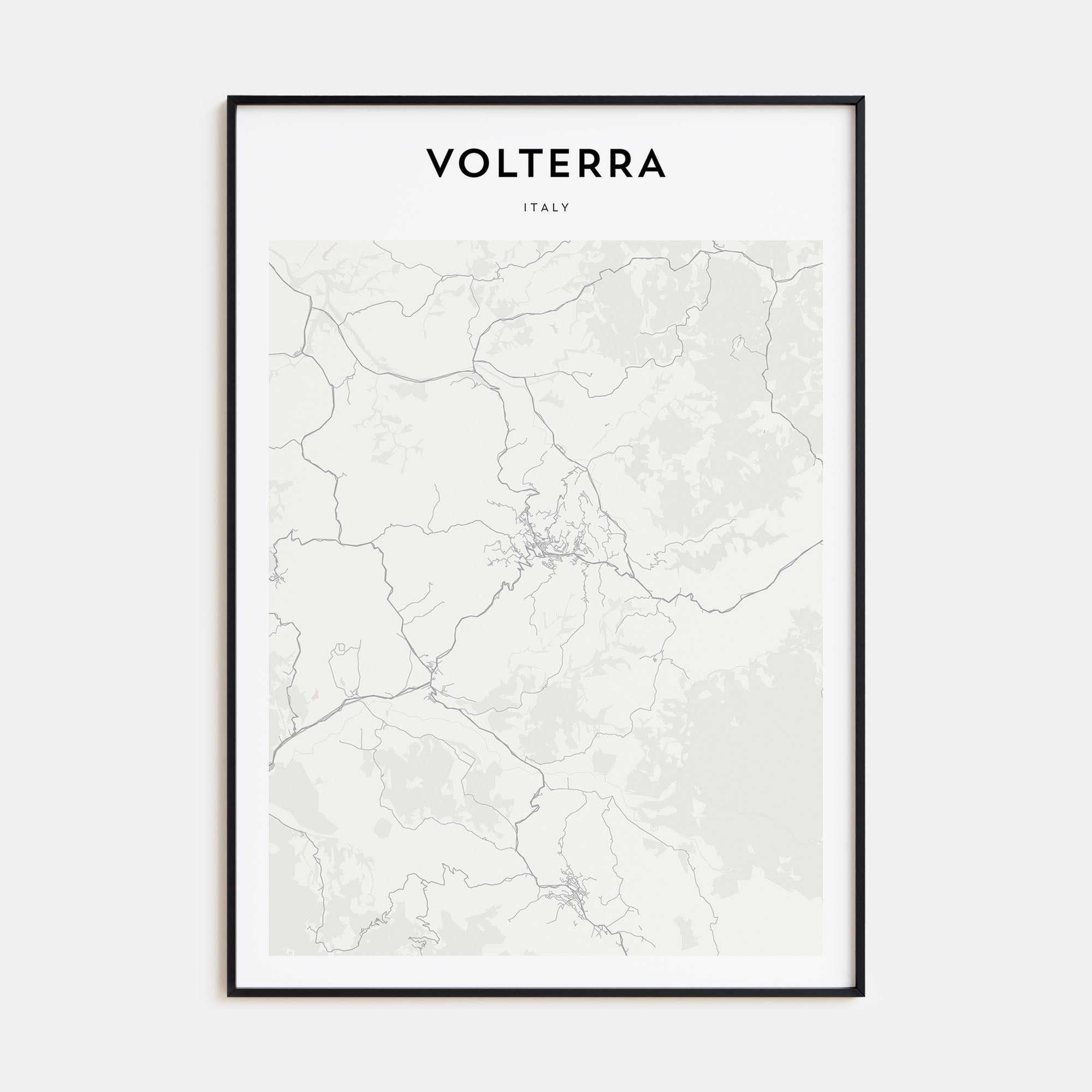 Volterra Map Portrait Poster