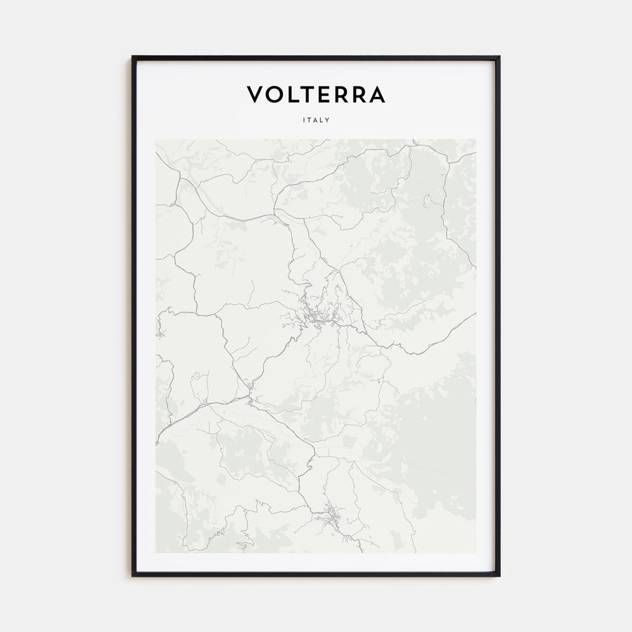Volterra Map Portrait Poster