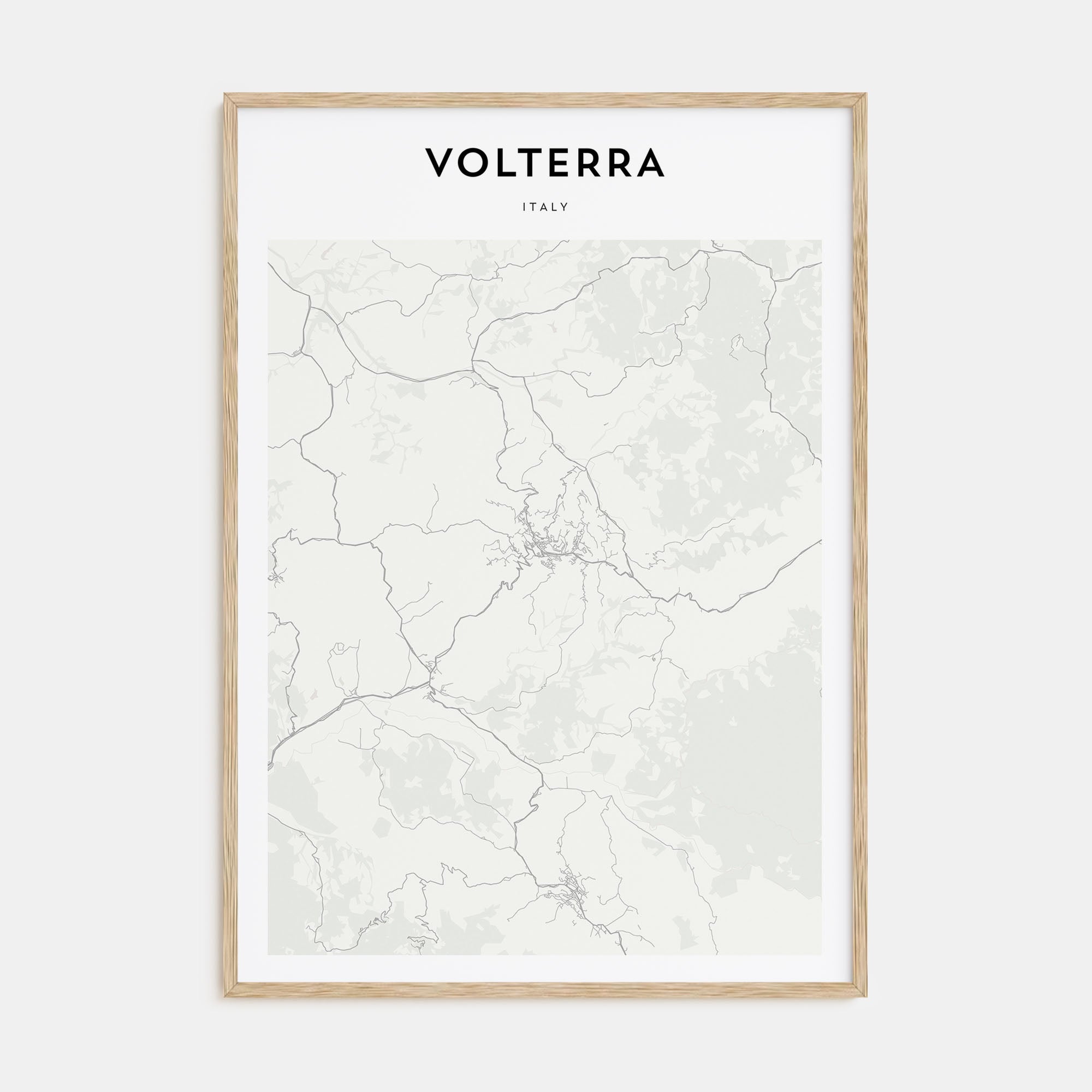 Volterra Map Portrait Poster