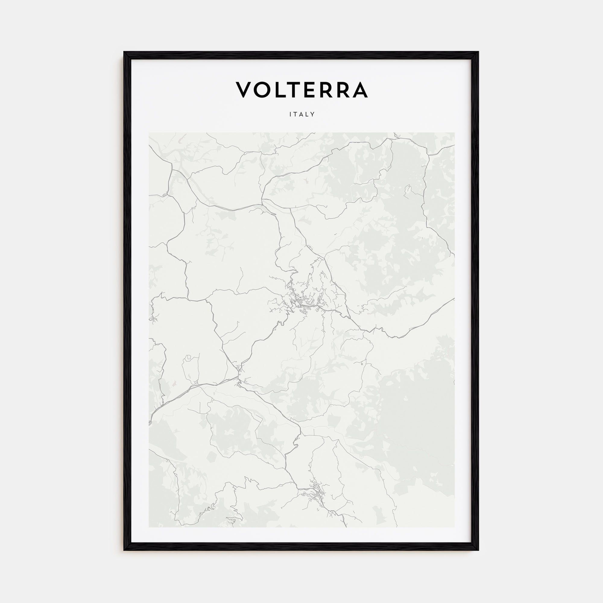Volterra Map Portrait Poster