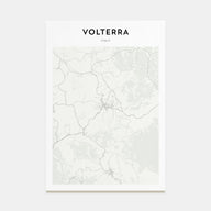 Volterra Map Portrait Poster
