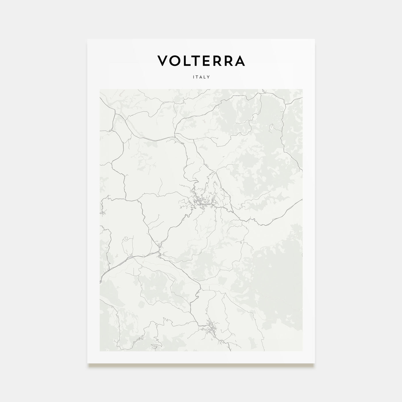 Volterra Map Portrait Poster