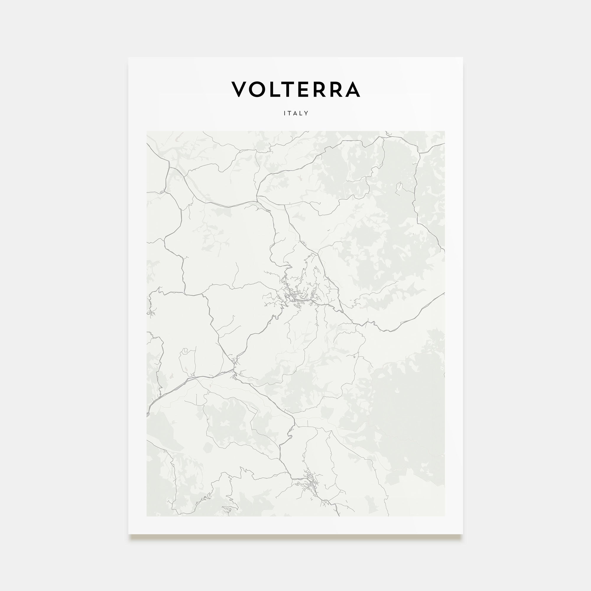 Volterra Map Portrait Poster
