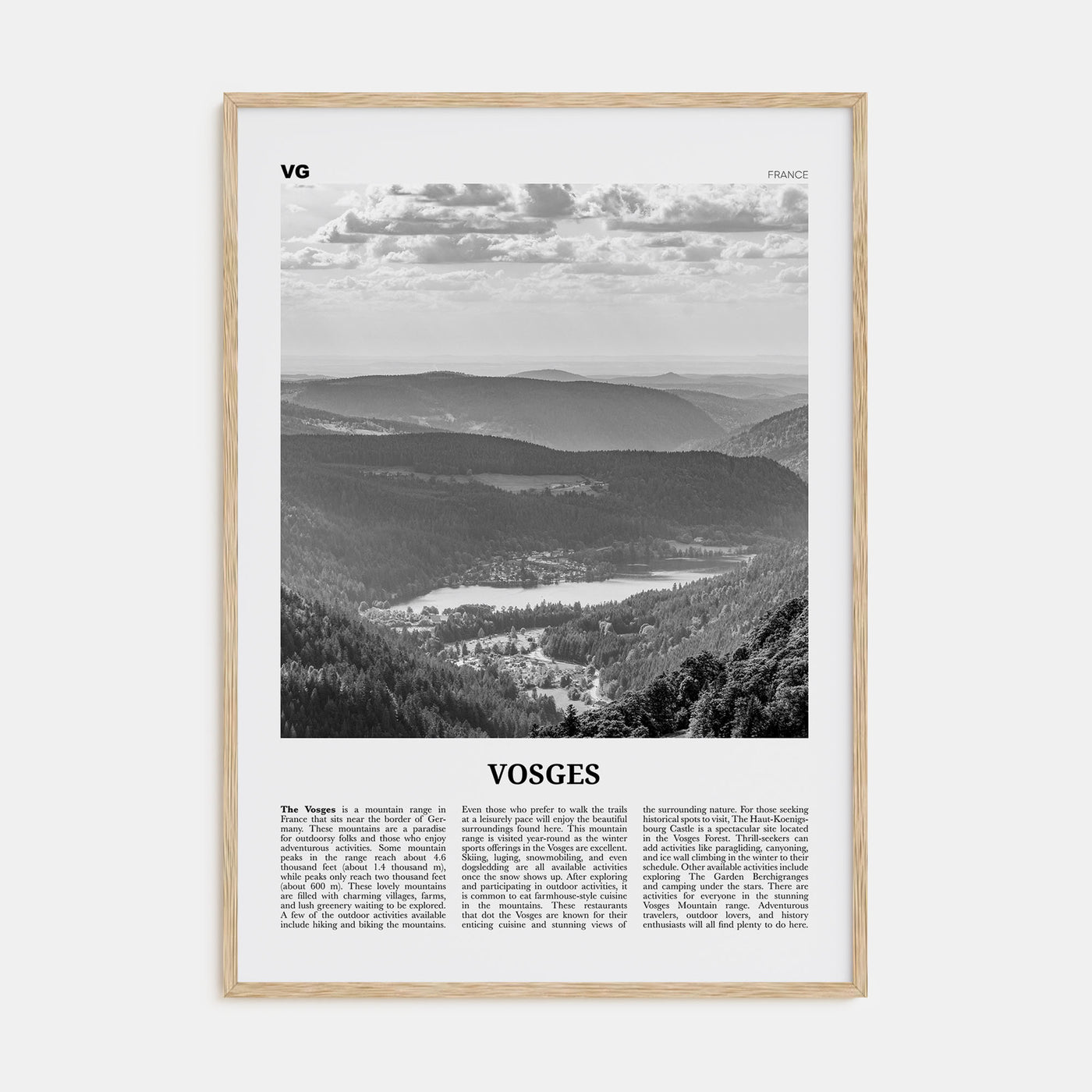 Vosges Travel B&W Poster