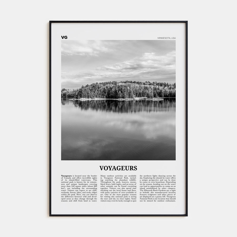 Voyageurs National Park Travel B&W Poster