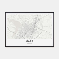 Waco Map Landscape Poster