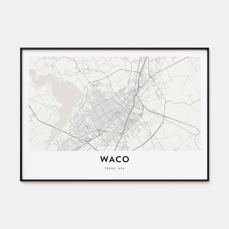Waco Map Landscape Poster