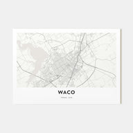 Waco Map Landscape Poster