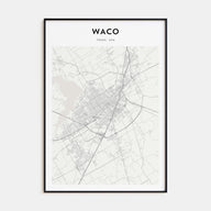Waco Map Portrait Poster