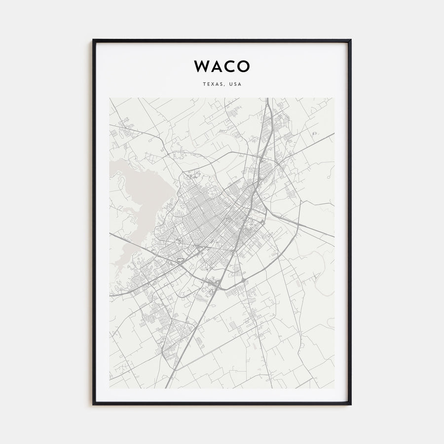 Waco Map Portrait Poster