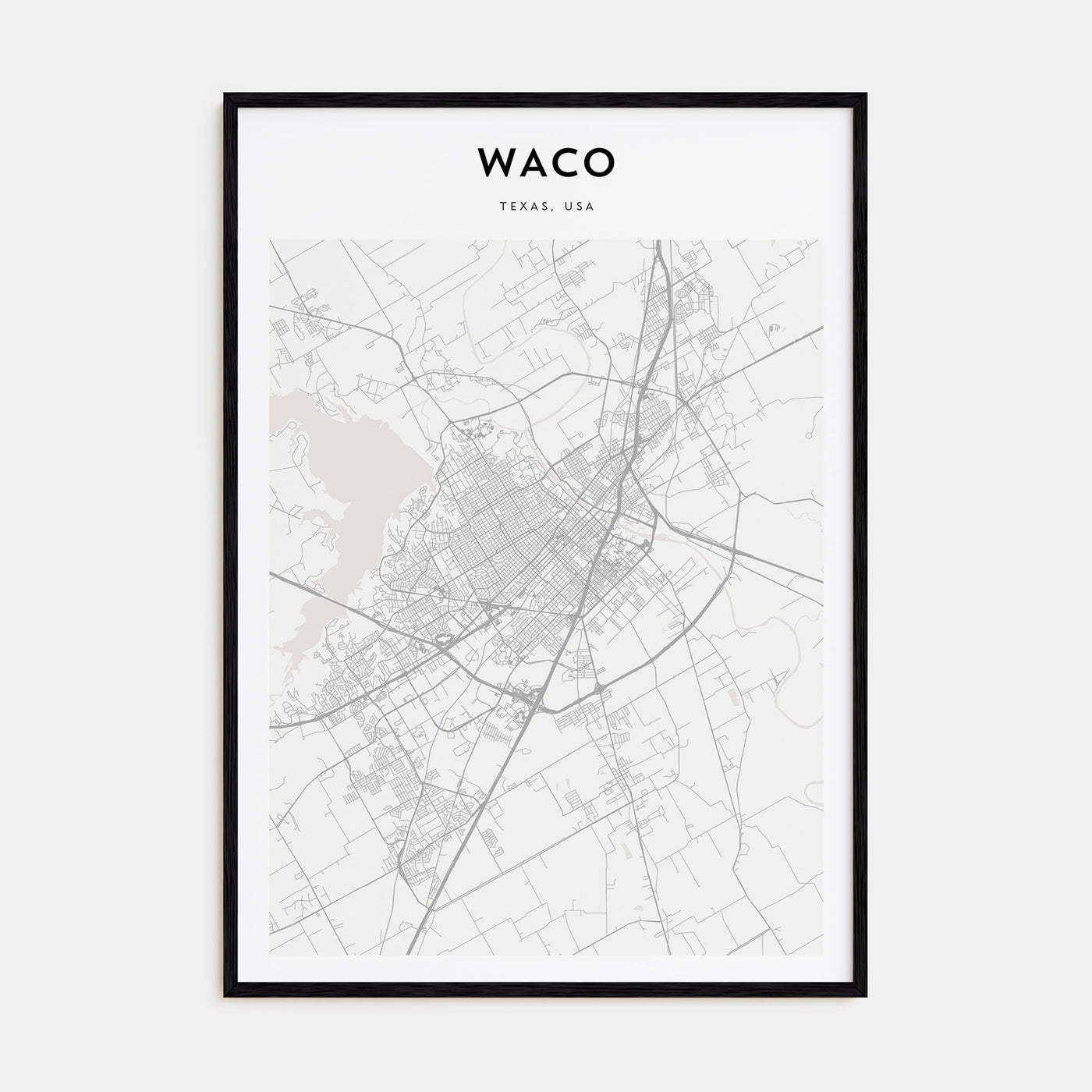 Waco Map Portrait Poster
