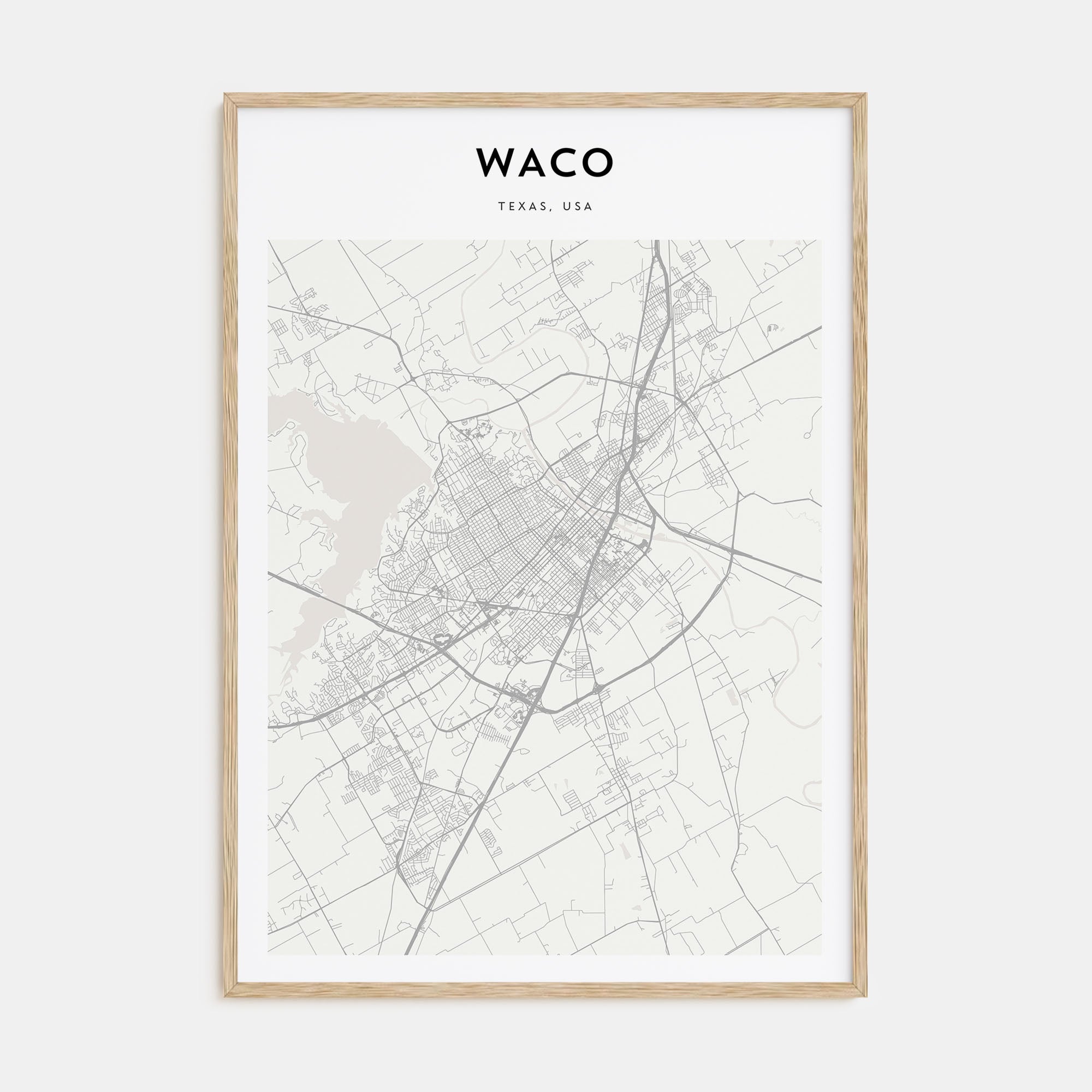 Waco Map Portrait Poster