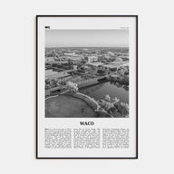 Waco Travel B&W Poster