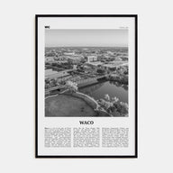 Waco Travel B&W Poster